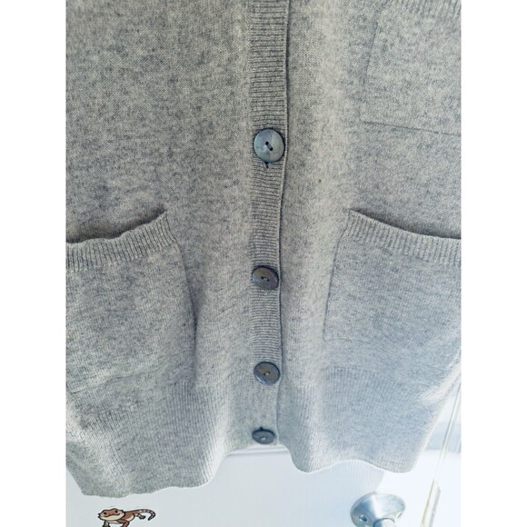 M&S Autograph 100% Cashmere Cardigan Size Large UK14 Gray - Picture 3 of 8